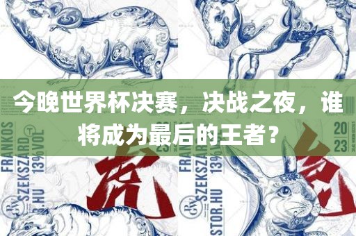 今晚世界杯决赛，决战之夜，谁将成为最后的王者？