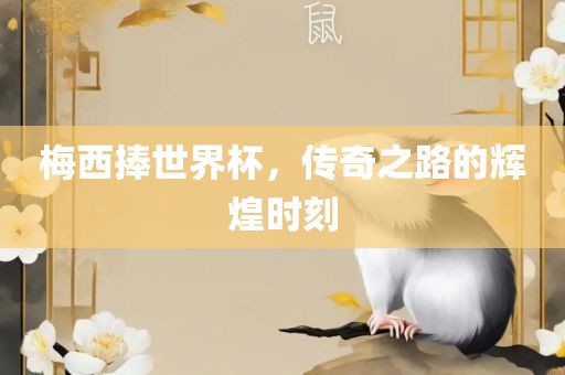 梅西捧世界杯，传奇之路的辉煌时刻