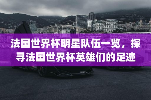 法国世界杯明星队伍一览，探寻法国世界杯英雄们的足漯河市盈旭机械设备有限公司迹