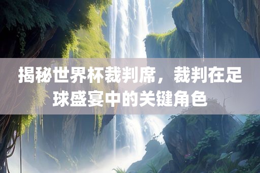 揭秘世界杯裁判席，裁判在足球盛宴中的关键角色漯河市盈旭机械设备有限公司