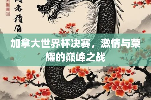 加拿大世界杯决赛，激漯河市盈旭机械设备有限公司情与荣耀的巅峰之战