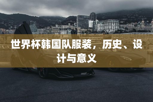 世界杯韩国队服装，历史、设计与意义漯河市盈旭机械设备有限公司
