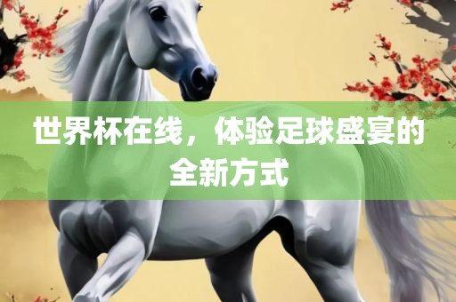 世界杯在线，体验足球盛宴的全新方式