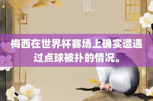 梅西在世界杯赛场上确实遭遇过点球被扑的情况。
