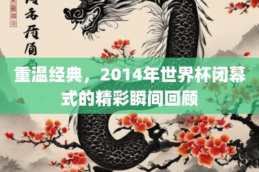 重温经典，2014年世界杯闭幕式的精彩瞬间回顾
