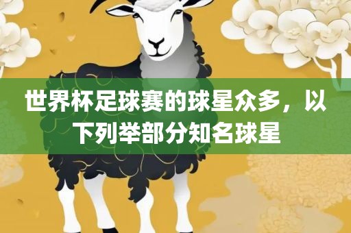 世界杯足球赛的球星众多，以下列举部分知名球星