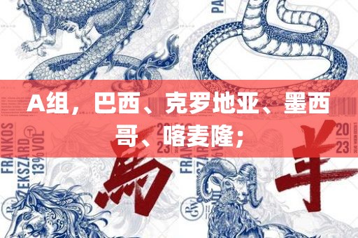A组，巴西、克罗地亚、墨西哥、喀麦隆；