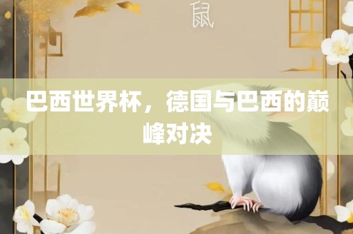 巴西世界杯，德国与巴西的巅峰对决