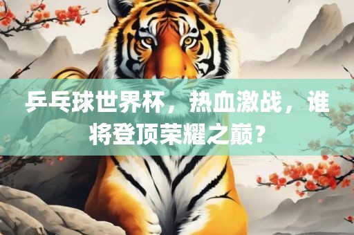 乒乓球世界杯，热血激战，谁将登顶荣耀之巅？