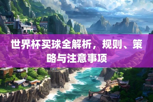 世界杯买球全解析，规则、策略与注意事项