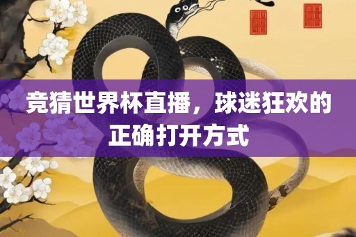 竞猜世界杯直播，球迷狂欢的正确打开方式