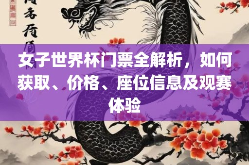 女子世界杯门票全解析，如何获取、价格、座位信息及观赛体验
