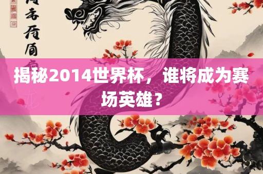 揭秘2014世界杯，谁将成为赛场英雄？