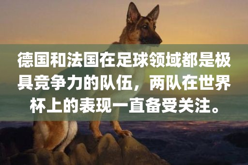 德国和法国在足球领域都是极具竞争力的队伍，两队在世界杯上的表现一直备受关注。