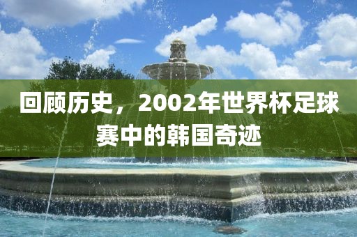 回顾历史，2002年世界杯足球赛中的韩国奇迹