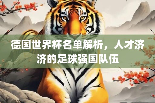 德国世界杯名单解析，人才济济的足球强国队伍漯河市盈旭机械设备有限公司