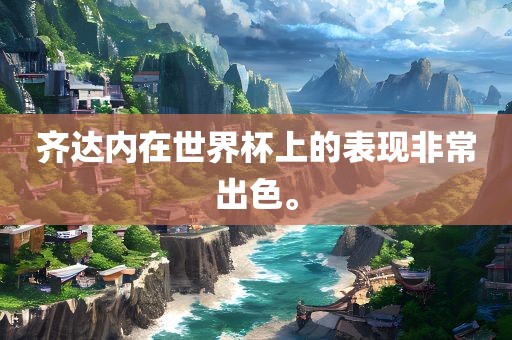 齐达内在世界杯上的表现非常出色。
