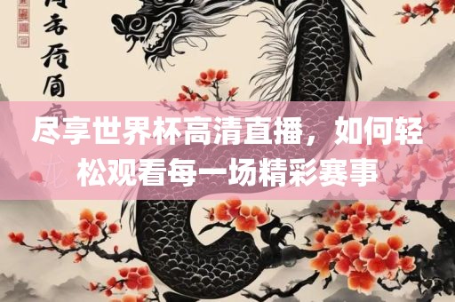 尽享世界杯高清直播，如何轻松观看每一场精彩赛事