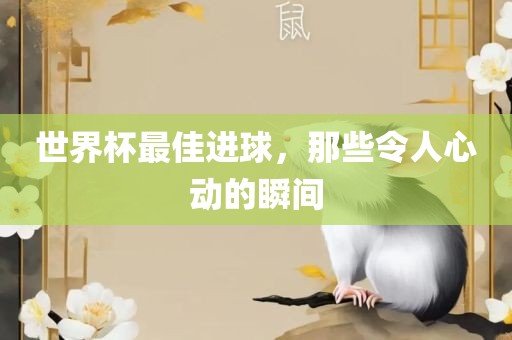 世界杯最佳进球，那些令人心动的瞬间