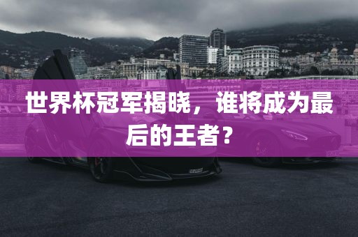 世界杯冠军揭晓，谁将成为最后的王者？