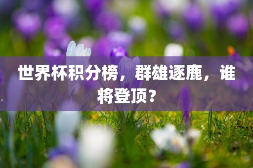 世界杯积分榜，群雄逐鹿，谁将登顶？