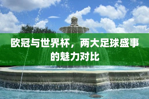 欧冠与世界杯，两大足球盛事的魅力对比漯河市盈旭机械设备有限公司