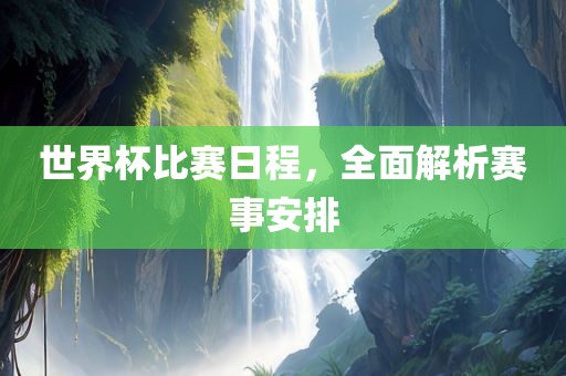 世界杯比赛日程，全面解析赛事安排