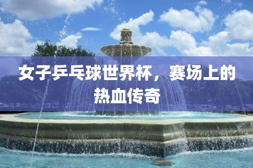 女子乒乓球世界杯，赛场上的热血传奇漯河市盈旭机械设备有限公司
