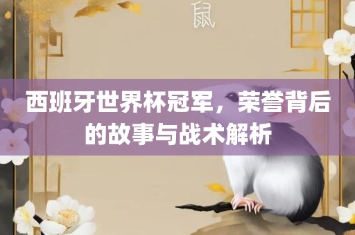 西班牙世界杯冠军，荣誉背后的故事与战术解析