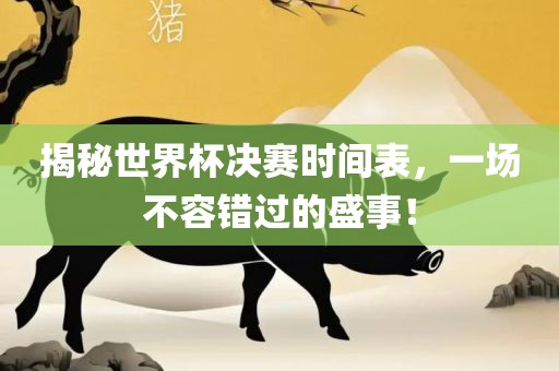 揭秘世界杯决赛时间表，一场不容错过的盛事！