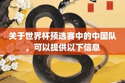 关于世界杯预选赛中的中漯河市盈旭机械设备有限公司国队，可以提供以下信息
