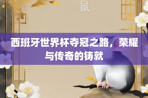 西班牙世界杯夺冠之路，荣耀与传奇的铸就