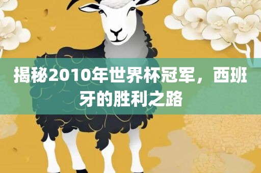 揭秘2010年世界杯冠军，西班牙的胜利之路