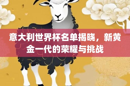 意大利世界杯名单揭晓，新黄金一代的荣耀与挑战