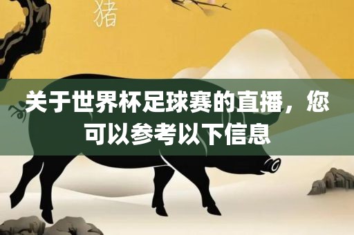 关于世界杯足球赛的直播，您可以参考以下信息