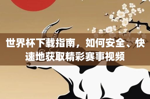 世界杯下载指南，如何安全、快速地获取精彩赛事视频