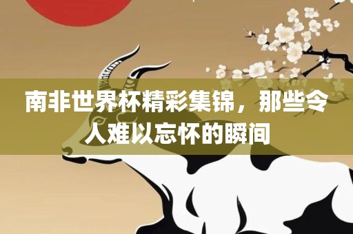 南非世界杯精彩集锦，那些令人难以忘怀的瞬间漯河市盈旭机械设备有限公司