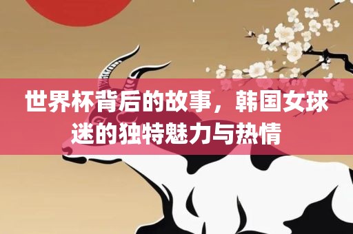 世界杯背后的故事，韩国女球迷的独特魅力与热情