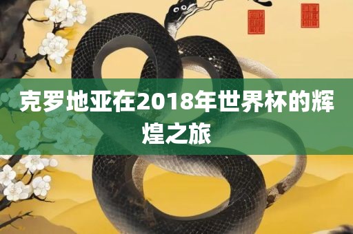 克罗地亚在2018年世界杯的辉煌之旅