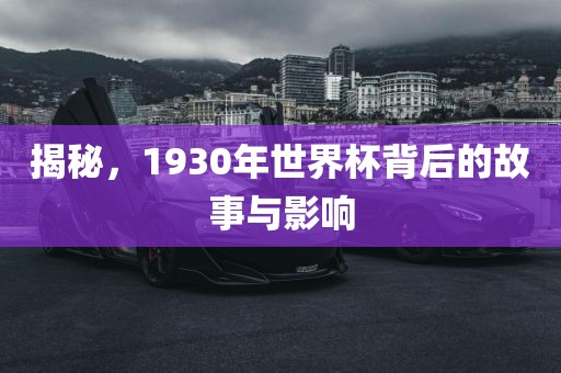 揭秘，1930年世界杯背后的故事与漯河市盈旭机械设备有限公司影响