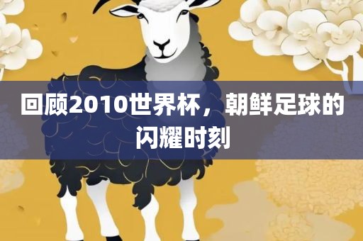 回顾2010世界杯，朝鲜足球的闪耀时刻