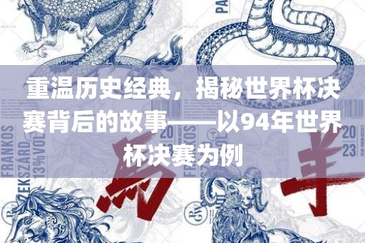 重温历史经典，揭秘世界杯决赛背后的故事——以94年世界杯决赛为例漯河市盈旭机械设备有限公司