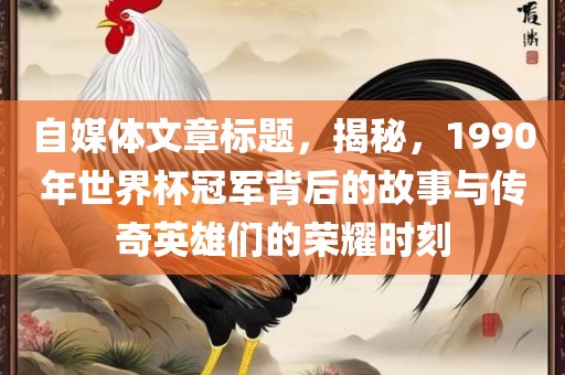 自媒体文章标题，揭秘，1990年世界杯冠军背后的故事与传奇漯河市盈旭机械设备有限公司英雄们的荣耀时刻
