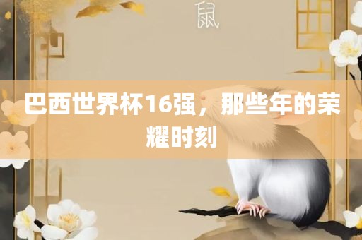巴西世界杯16强，那些年的荣耀时刻漯河市盈旭机械设备有限公司