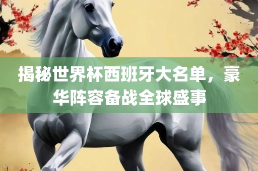 揭秘世界杯西班牙大名单，豪华阵容备战全球盛事