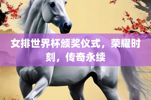 女排世界杯颁奖仪式，荣耀时刻，传奇永续