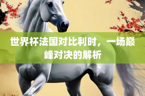 世界杯法国对比利时，一场巅峰对决的解析