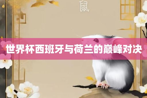 世界杯西班牙与荷兰的巅峰对决漯河市盈旭机械设备有限公司