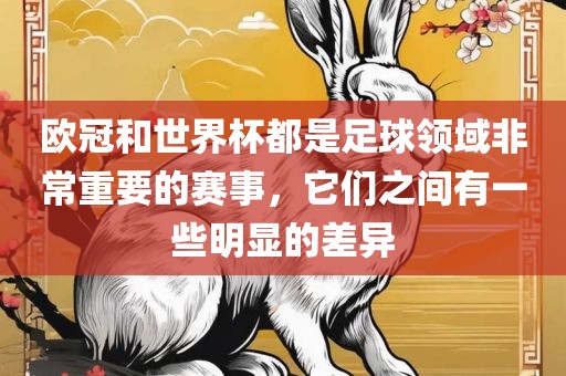 欧冠和世界杯都是足球领域非常重要的赛事，它们之间有一些明显的差异