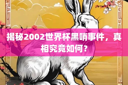 揭秘2002世界杯黑哨事件，真相究竟如何？漯河市盈旭机械设备有限公司